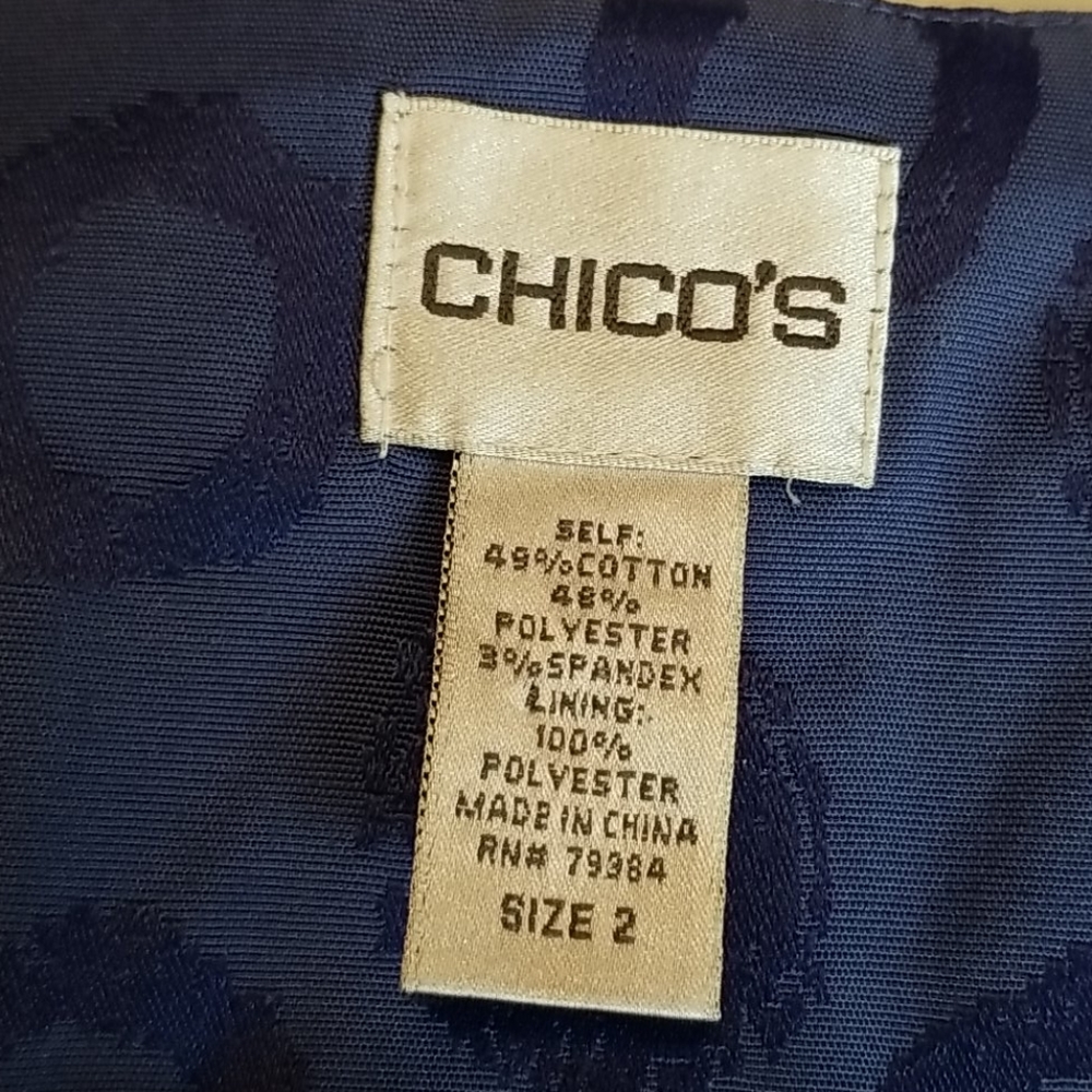 Chicos Hook Front Lined Print Jacket - image 6